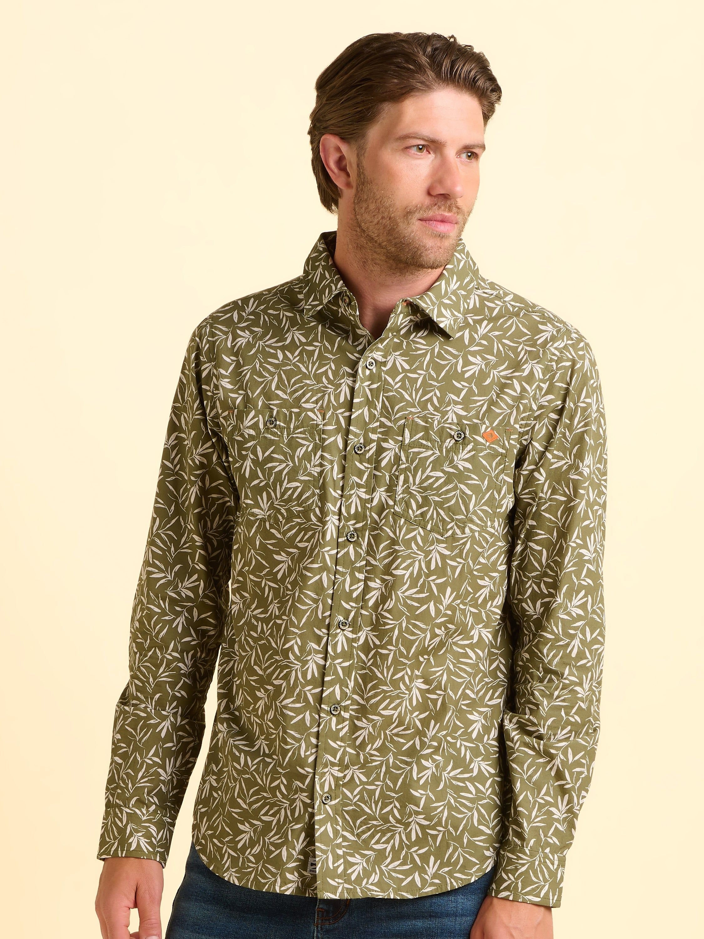 Brakeburn Brakeburn Men's Bellshill Shirt in Khaki - 4