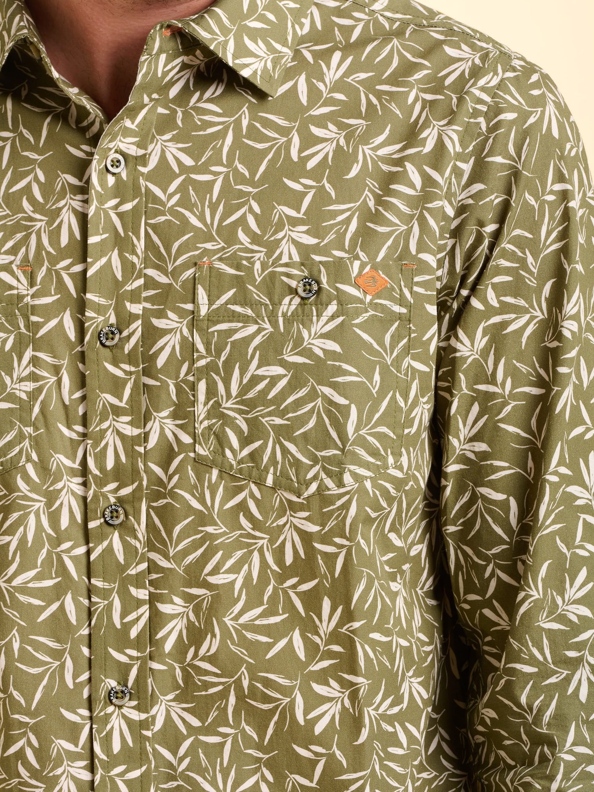 Brakeburn Brakeburn Men's Bellshill Shirt in Khaki - 4