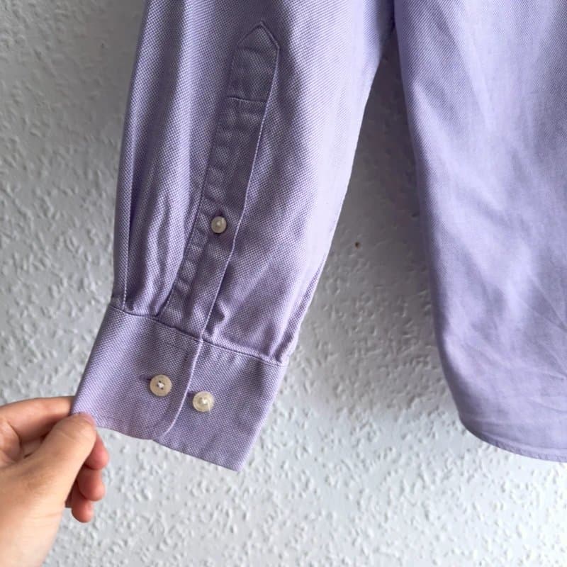 Balmain Vintage Men's Balmain Lilac Cotton Shirt - size L