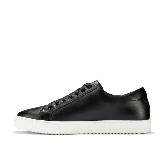 Clarks Clarks Men's Lockton Lace Black Leather Trainers - 2
