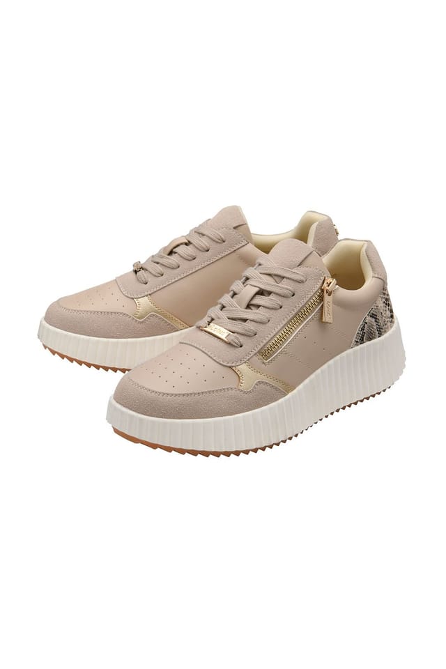 Lotus Lotus Women's 'Paige' Zip-Up Trainers in Natural - 2