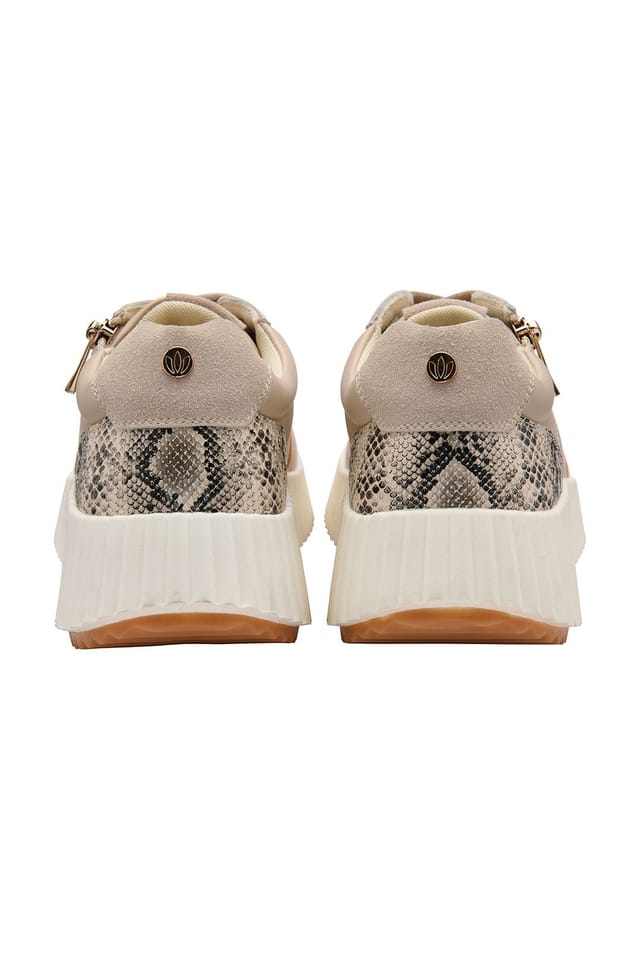 Lotus Lotus Women's 'Paige' Zip-Up Trainers in Natural - 3