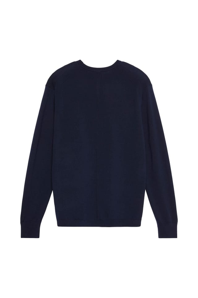 Calvin Klein Calvin Klein Men's Long Sleeved Merino Wool Crew Neck Jumper Blue - 2