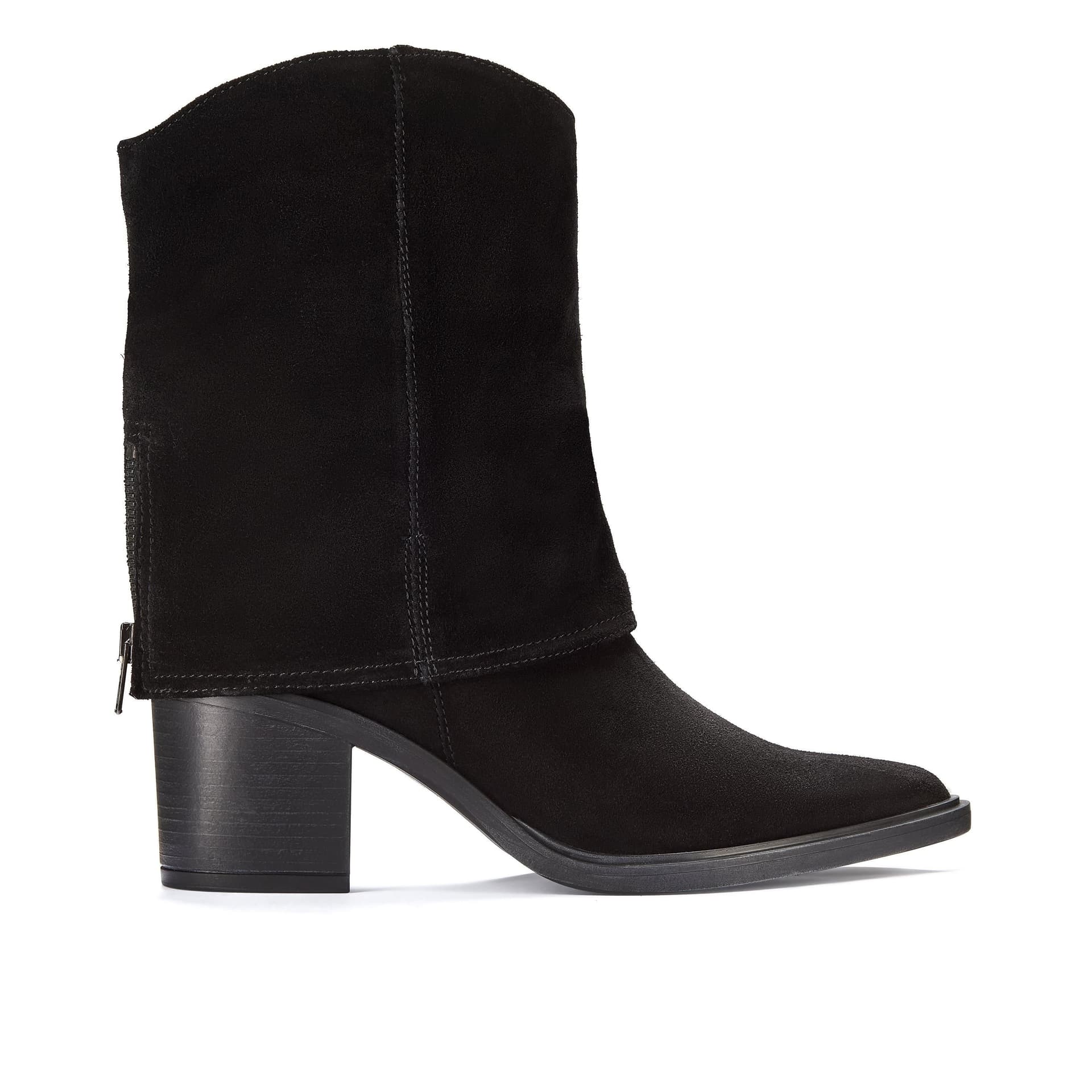 Clarks Clarks Women's Jesse Mid Black Suede Ankle Boots, Mid Calf Boots