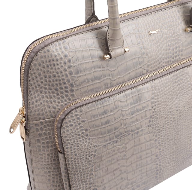 Paul Costelloe Paul Costelloe Women's Filton Koko Leather Shoulder Bag in Grey - 3
