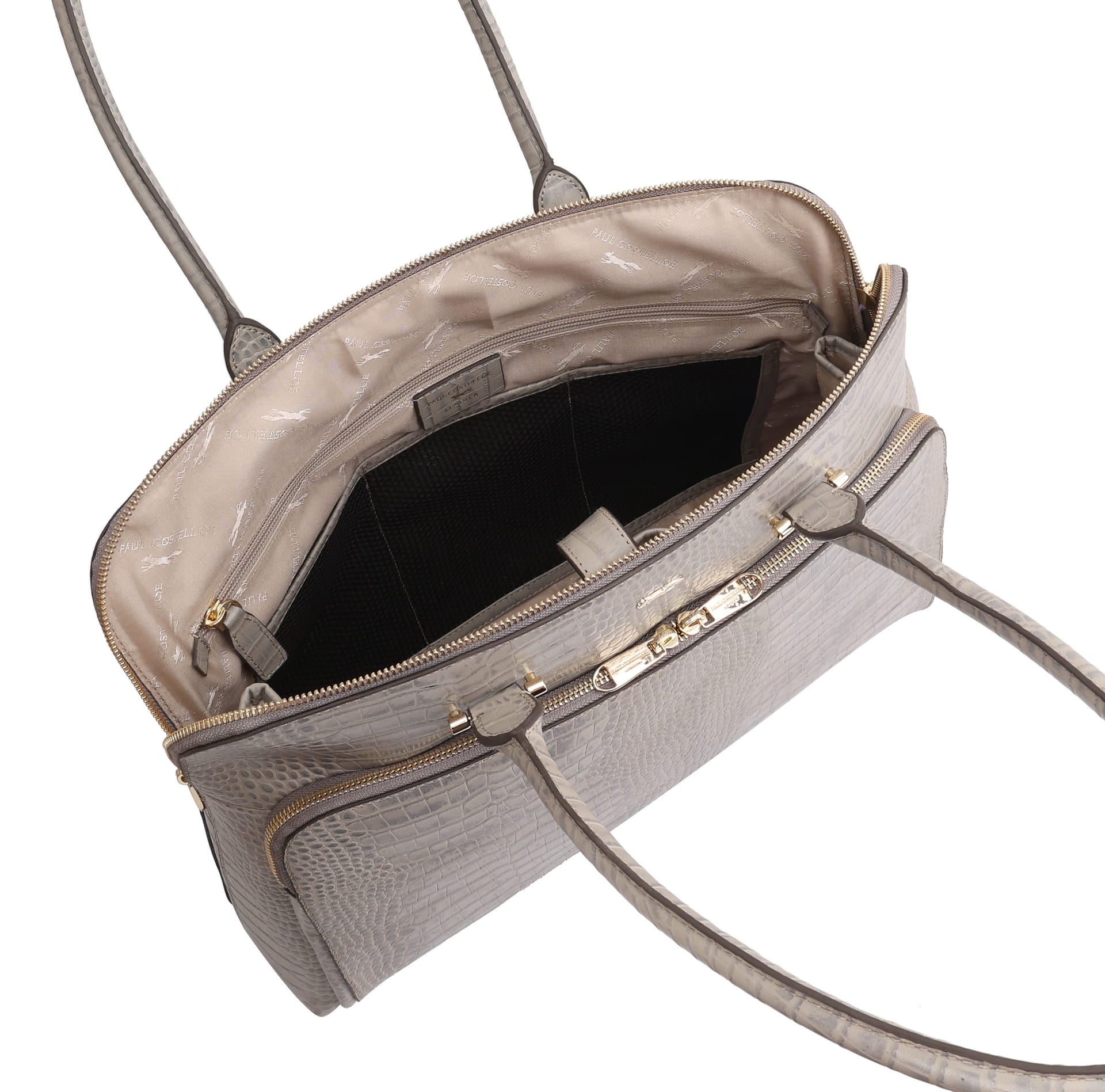 Paul Costelloe Paul Costelloe Women's Filton Koko Leather Shoulder Bag in Grey - 4