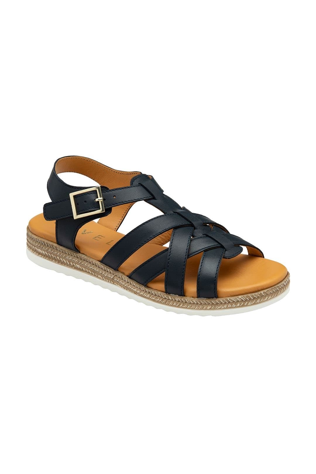 Ravel Ravel Women's 'Ryal' Leather Flat Sandals in Navy