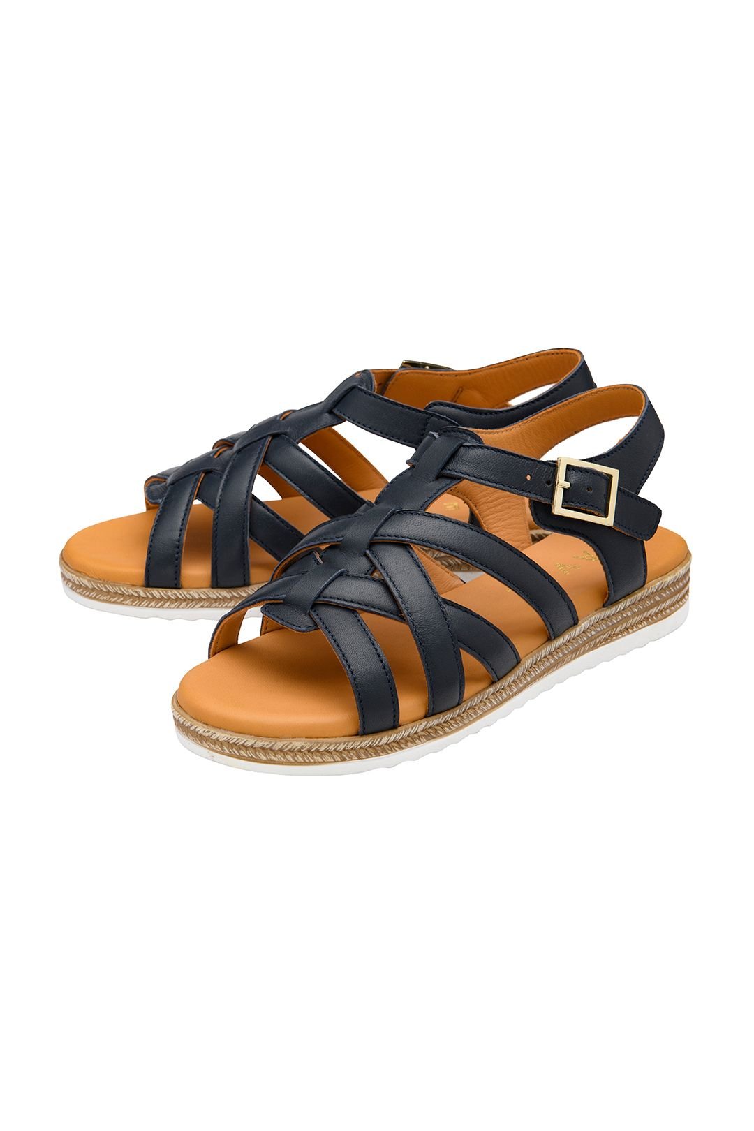Ravel Ravel Women's 'Ryal' Leather Flat Sandals in Navy - 2