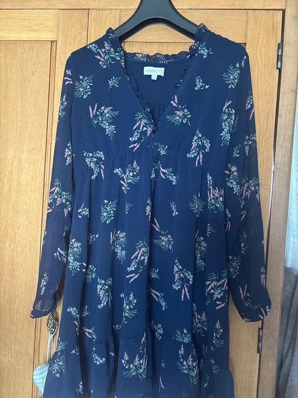 Apricot Apricot dress with chiffon sleeves - 1