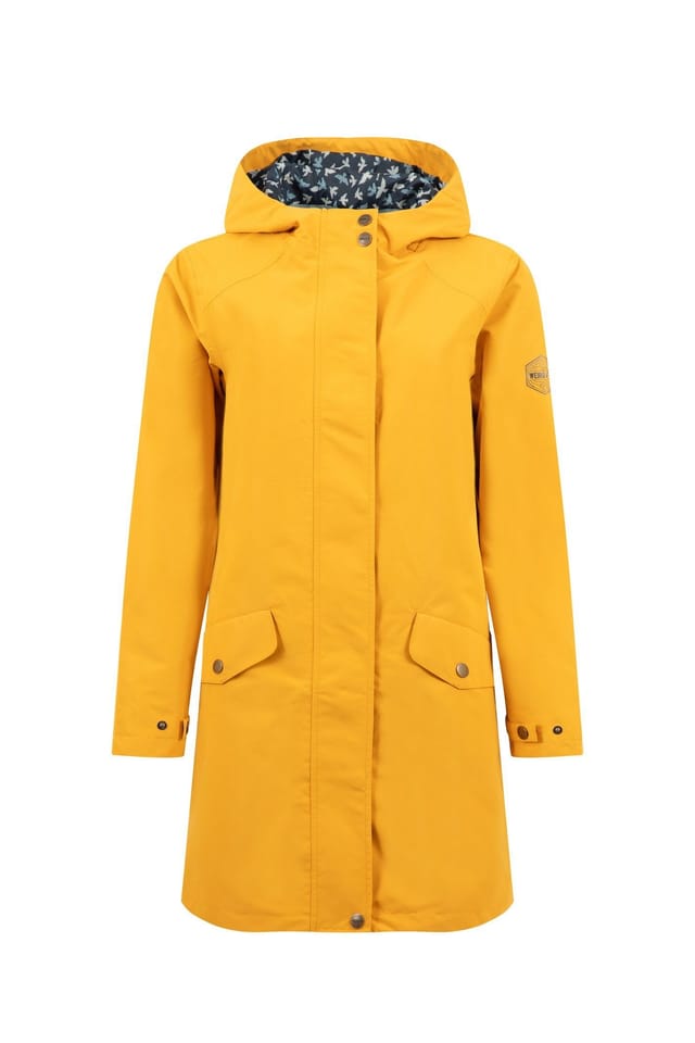 Weird Fish Weird Fish Women's Delara Waterproof Jacket in Mustard - 2