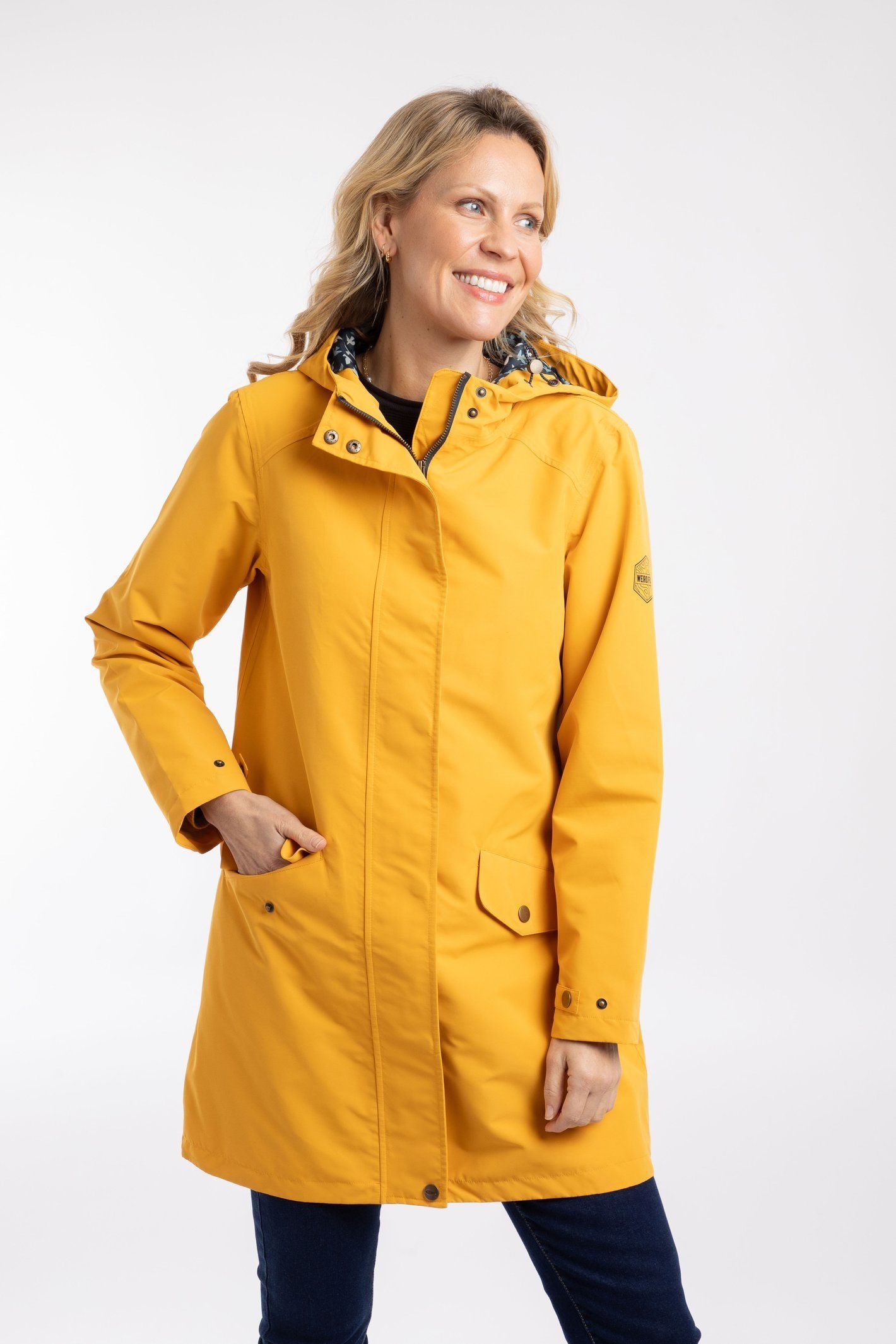 Weird Fish Weird Fish Women's Delara Waterproof Jacket in Mustard - 3