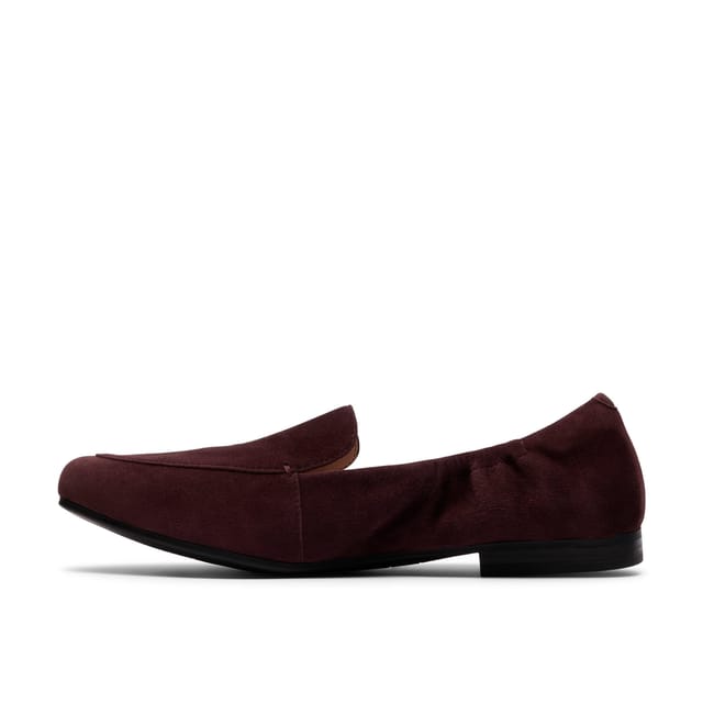Clarks Clarks Women's Tamna Pure Brown Suede Loafers, Slip Ons in Wine - 2