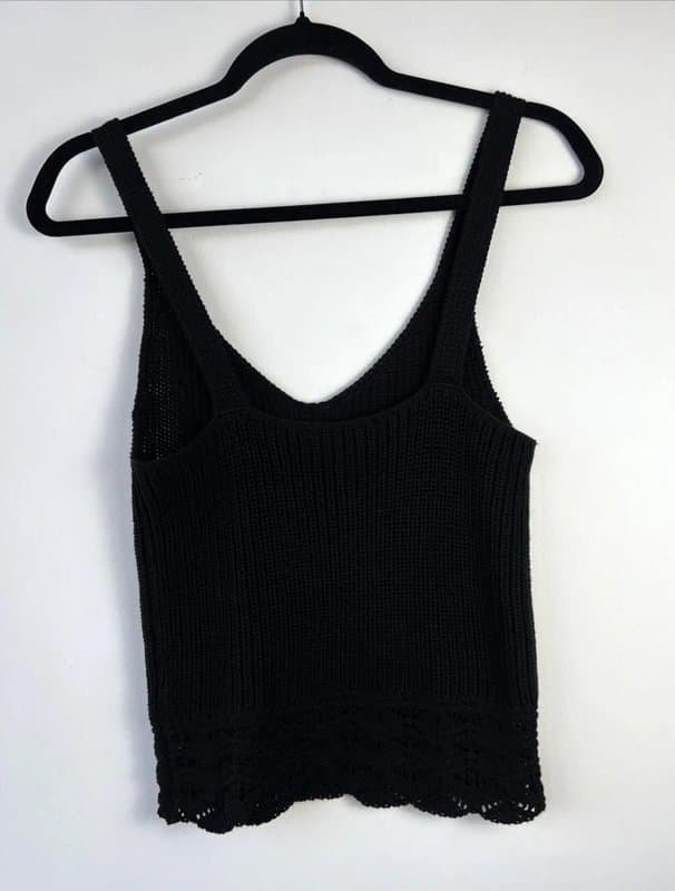 New Look New look - sleeveless knit top - size 10 - black