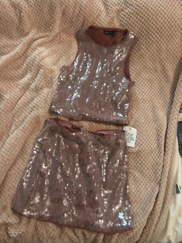 ASOS purple sequin co ord