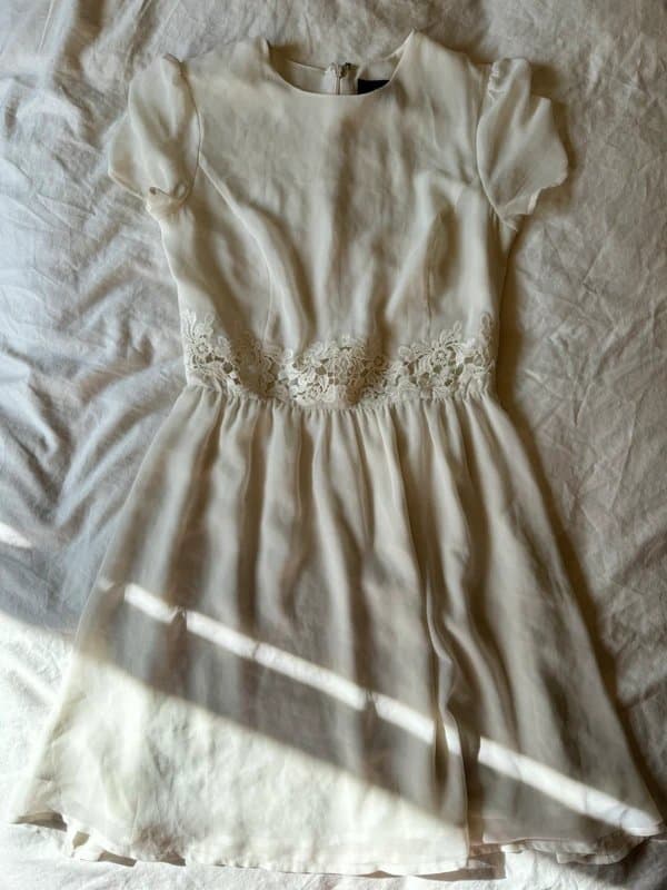 Topshop White topshop chiffon dress