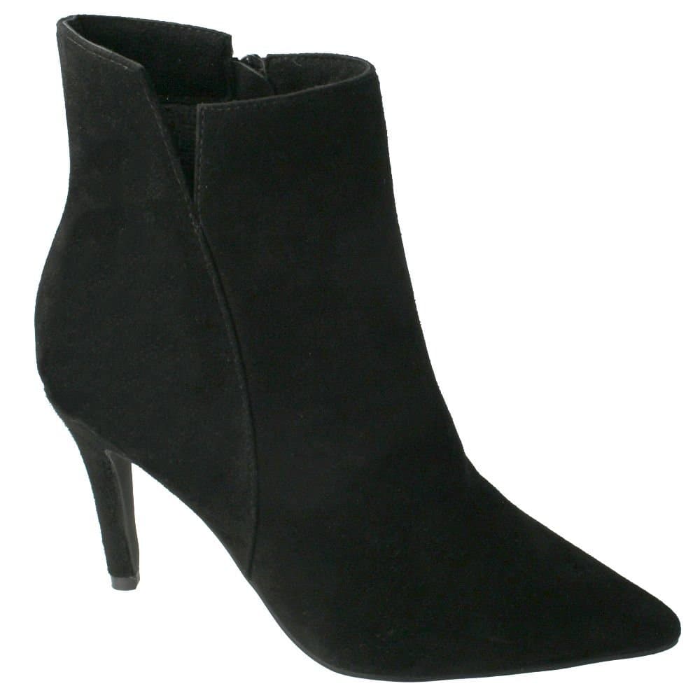 Down To Earth Down To Earth Black Suede Stiletto Ankle Boots