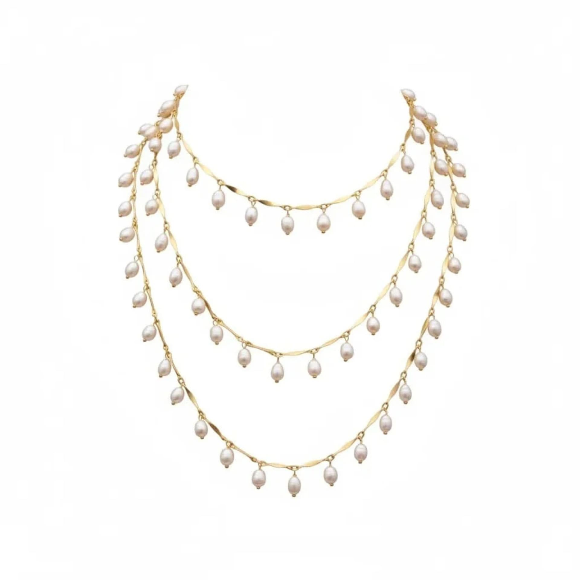 Angel Barocco Angel Barocco Multicolor Freshwater Pearl Chain Necklace