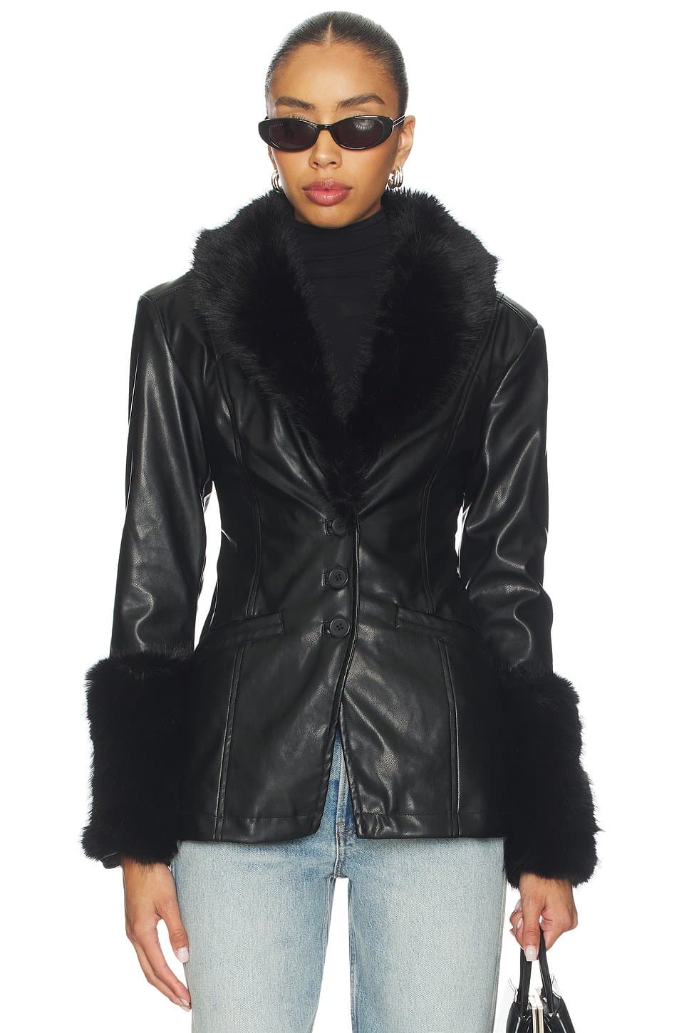 revolve Faux Fur Collar Jacket