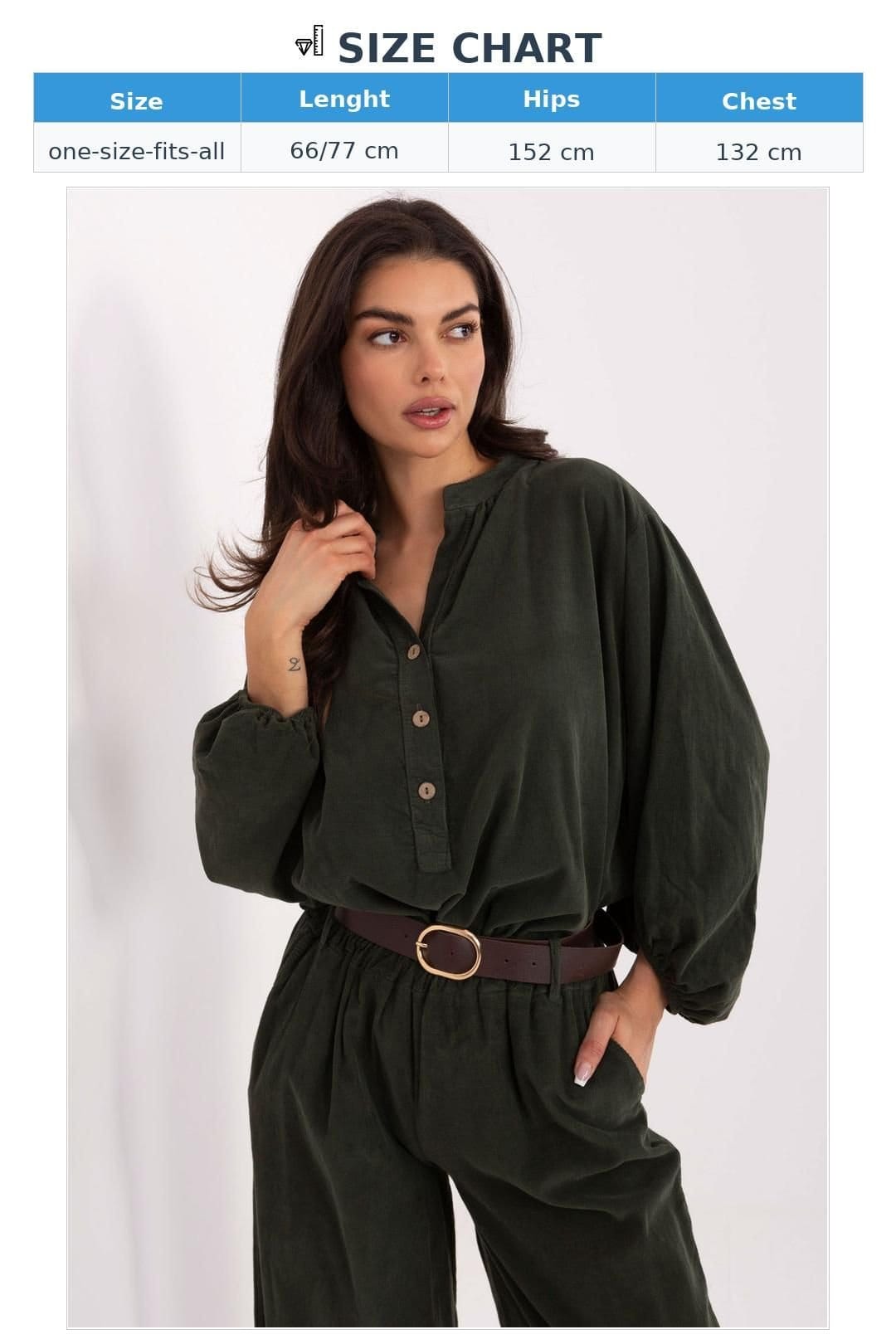 Love Lace Love Lace Women's Heart Neck Long Puff Sleeve Casual Blouse in Green - 4