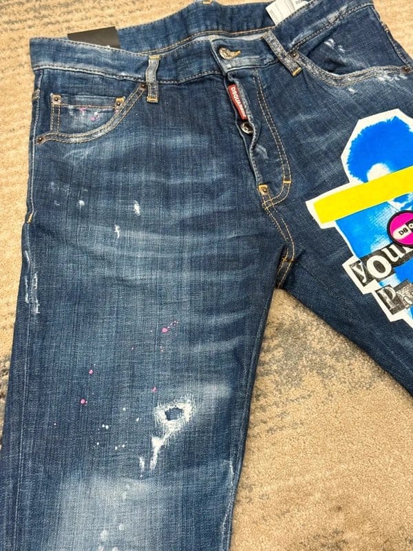 Dsquared2 Dsquared2 Rare Funky Collage Patched Jeans BNWT Size 46 - 1