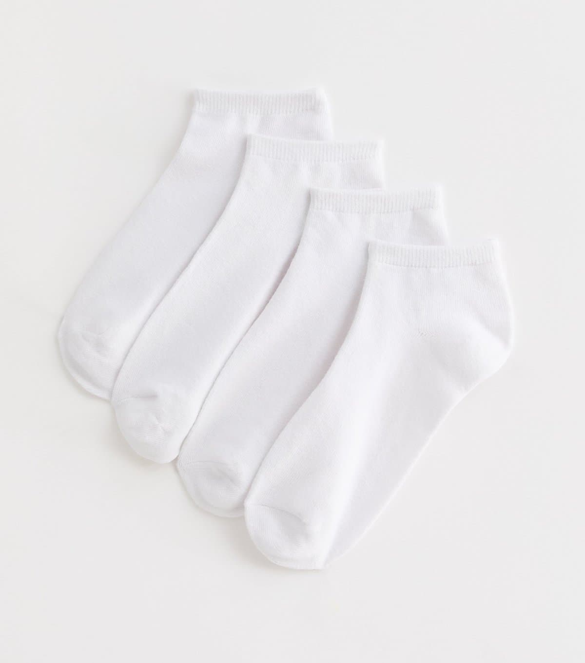 New Look New Look White Trainer Socks 4-Pack
