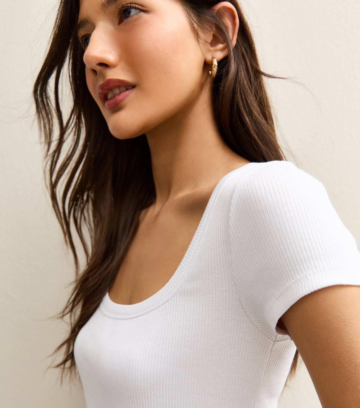 New Look Women's White Square Neck Top New Look - 2