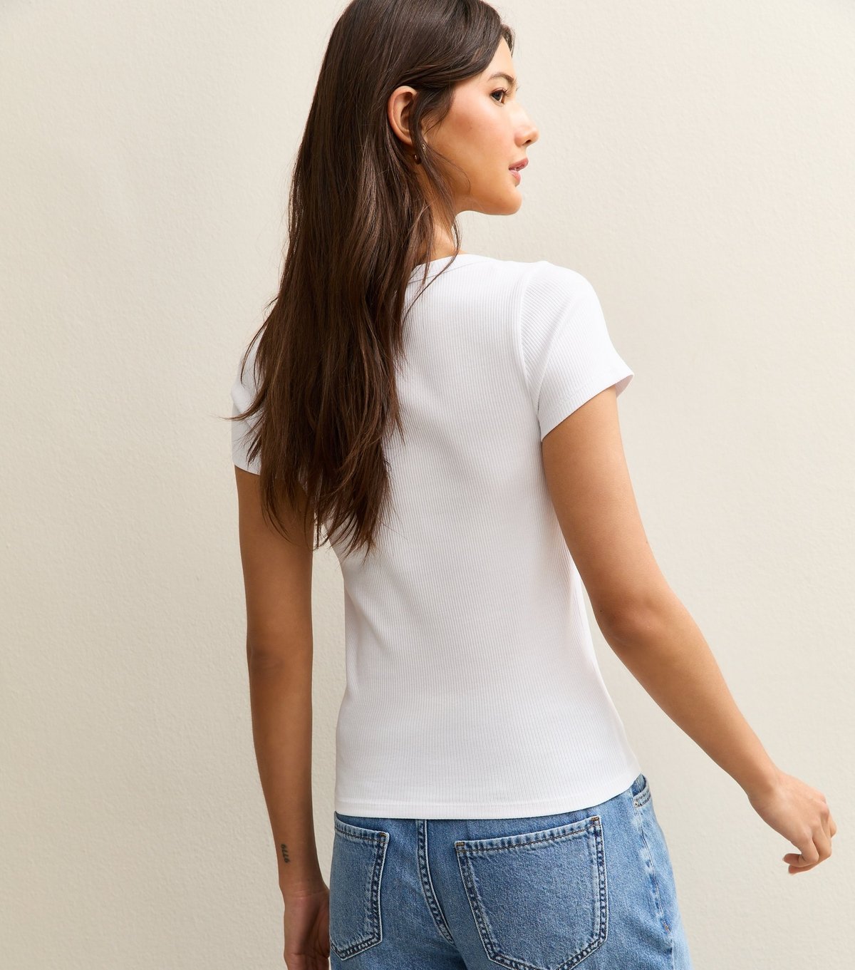 New Look Women's White Square Neck Top New Look - 4