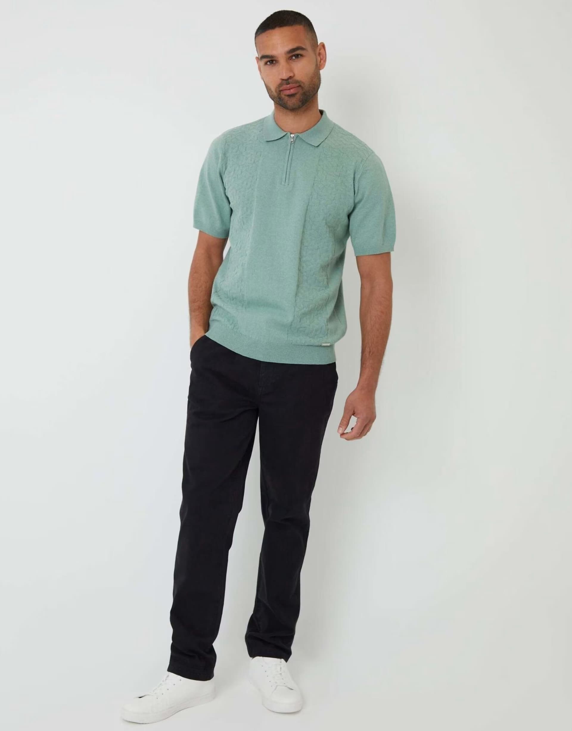 ASOS Threadbare Cotton elasticated waist chino trousers in black