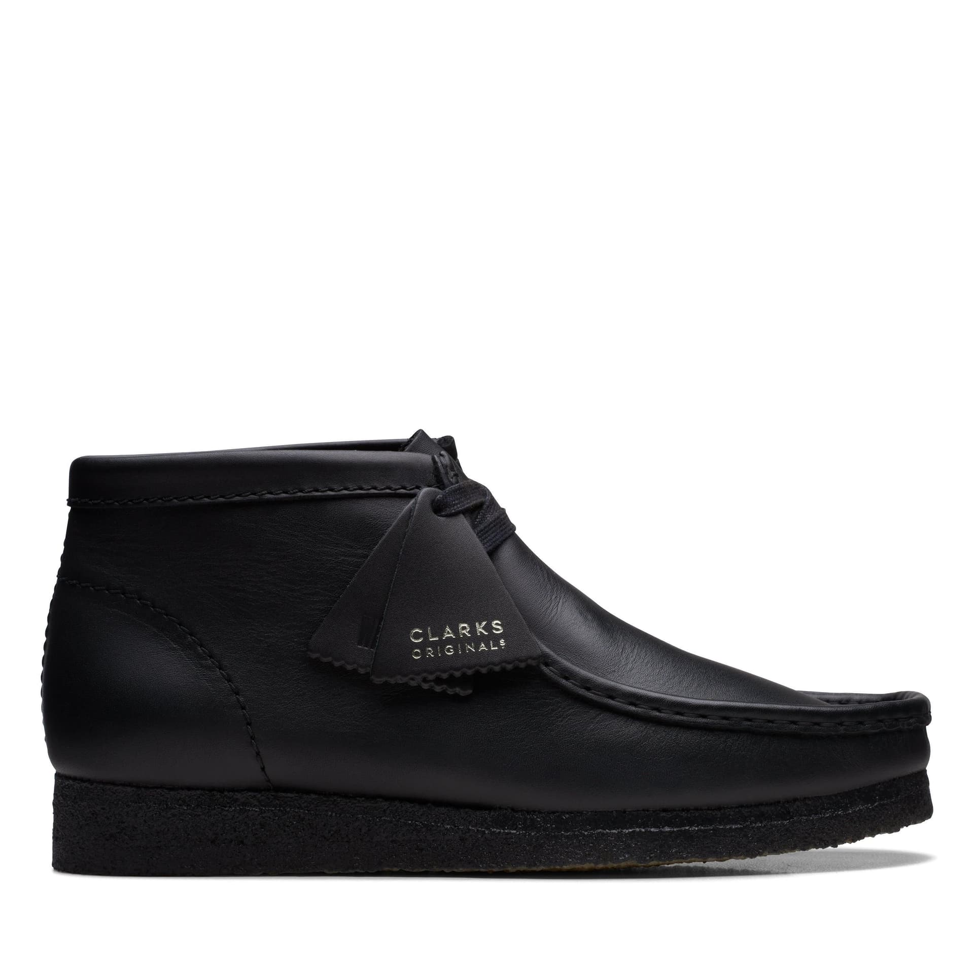 Clarks Clarks Men's Wallabee Boot Black Leather Lace Up, Wallabee, Ankle Boots