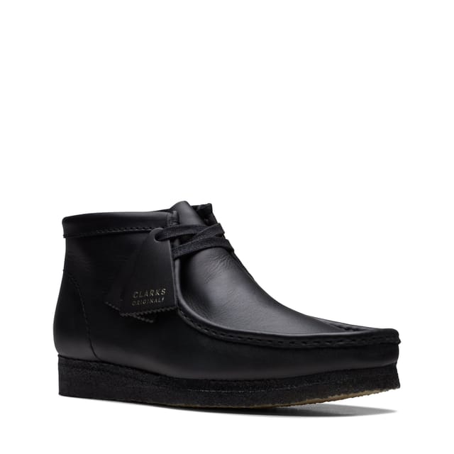 Clarks Clarks Men's Wallabee Boot Black Leather Lace Up, Wallabee, Ankle Boots - 2