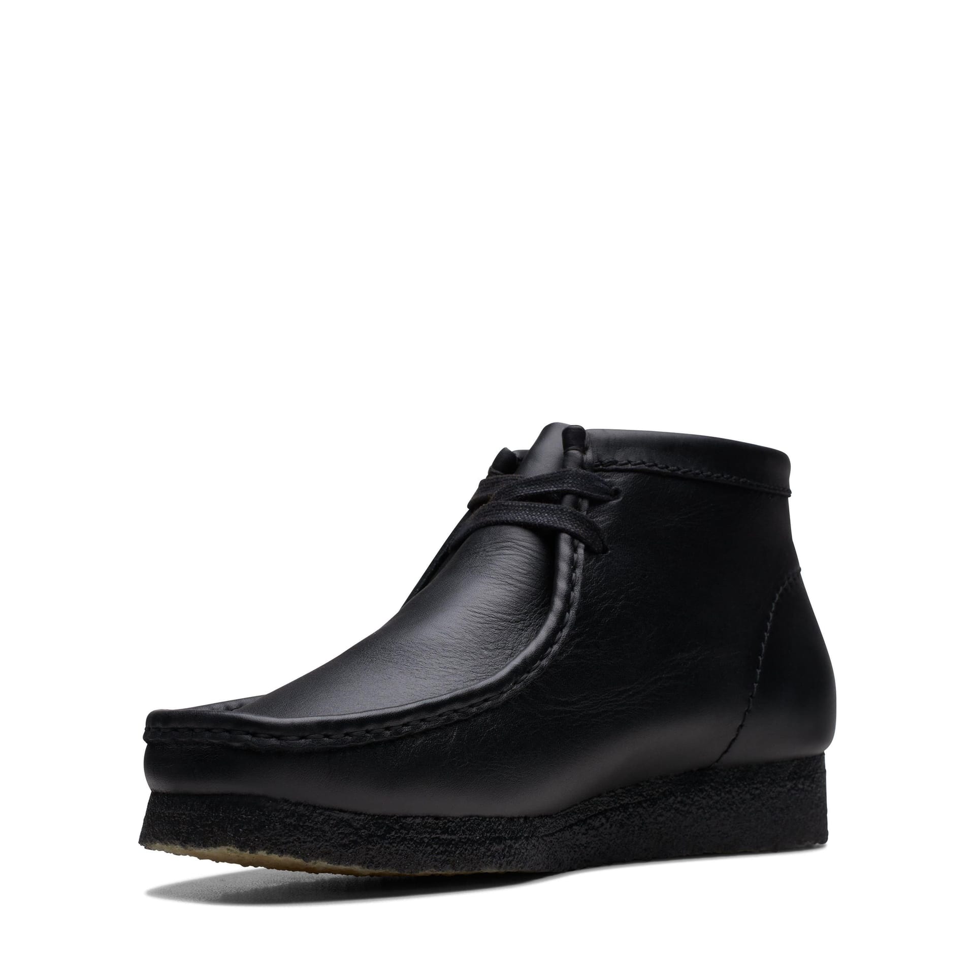 Clarks Clarks Men's Wallabee Boot Black Leather Lace Up, Wallabee, Ankle Boots - 4