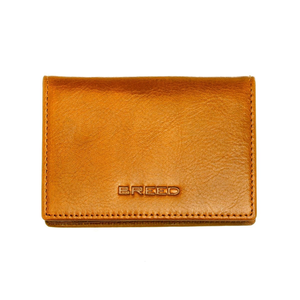 Breed Breed Men's Porter Genuine Leather Bi-Fold Wallet in Camel - 1