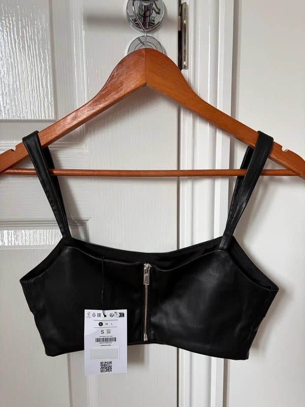 Bershka Leather bra top
