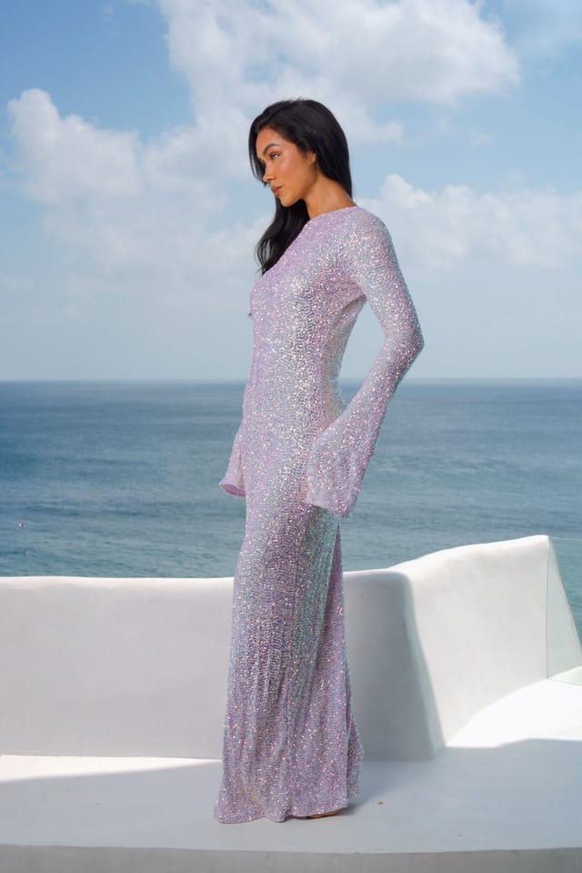 Moda Minx Moda Minx Women's Lilac Juliet Maxi Dress - 3