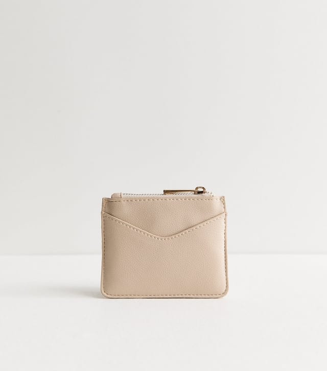 New Look Cream Faux Leather Logo Embossed Cardholder New Look - 3