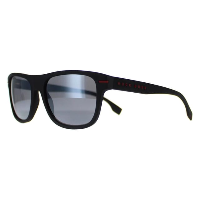 Hugo Boss Hugo Boss Men's Rectangle Matte Black Red Silver Mirror BOSS 1322/S - 2