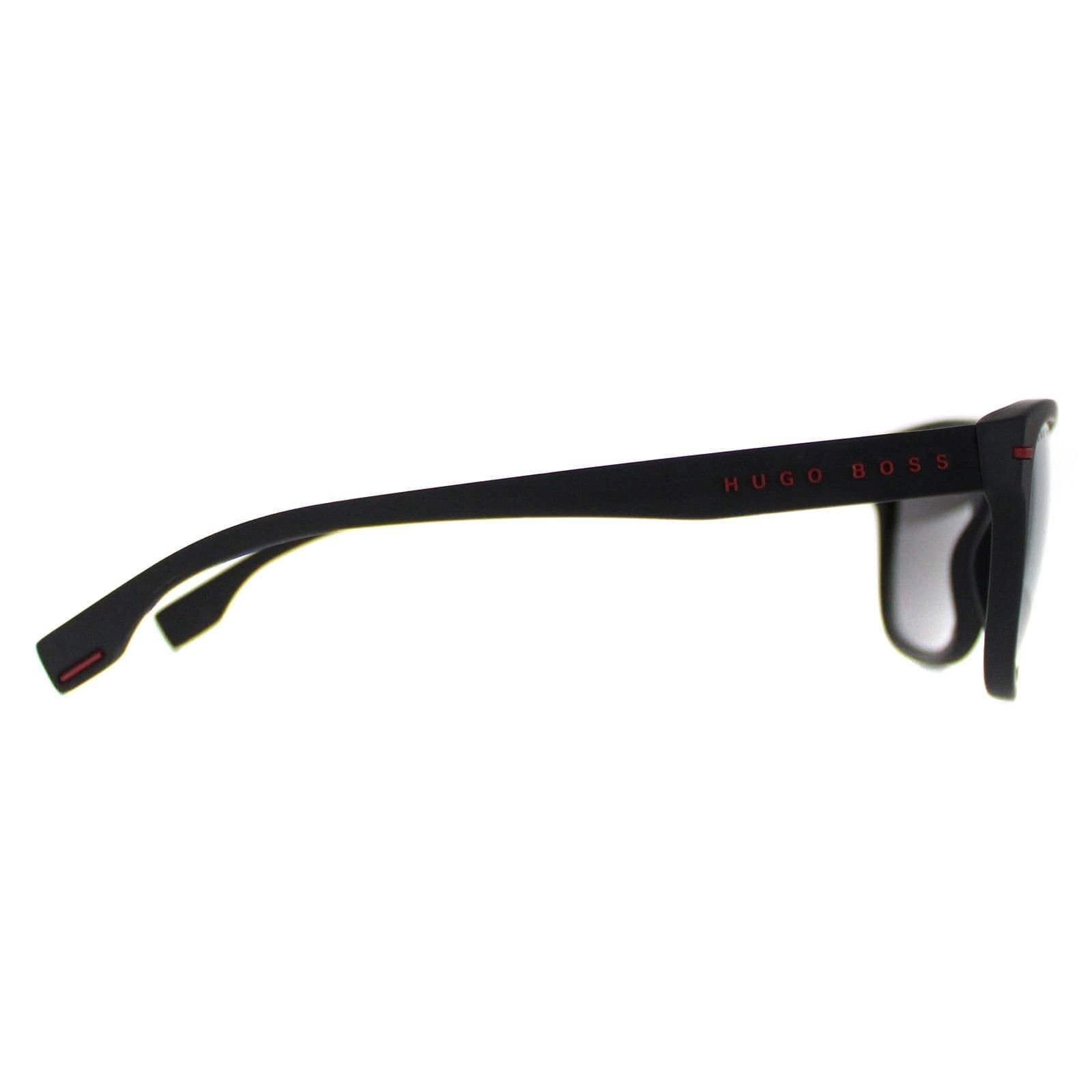 Hugo Boss Hugo Boss Men's Rectangle Matte Black Red Silver Mirror BOSS 1322/S - 4