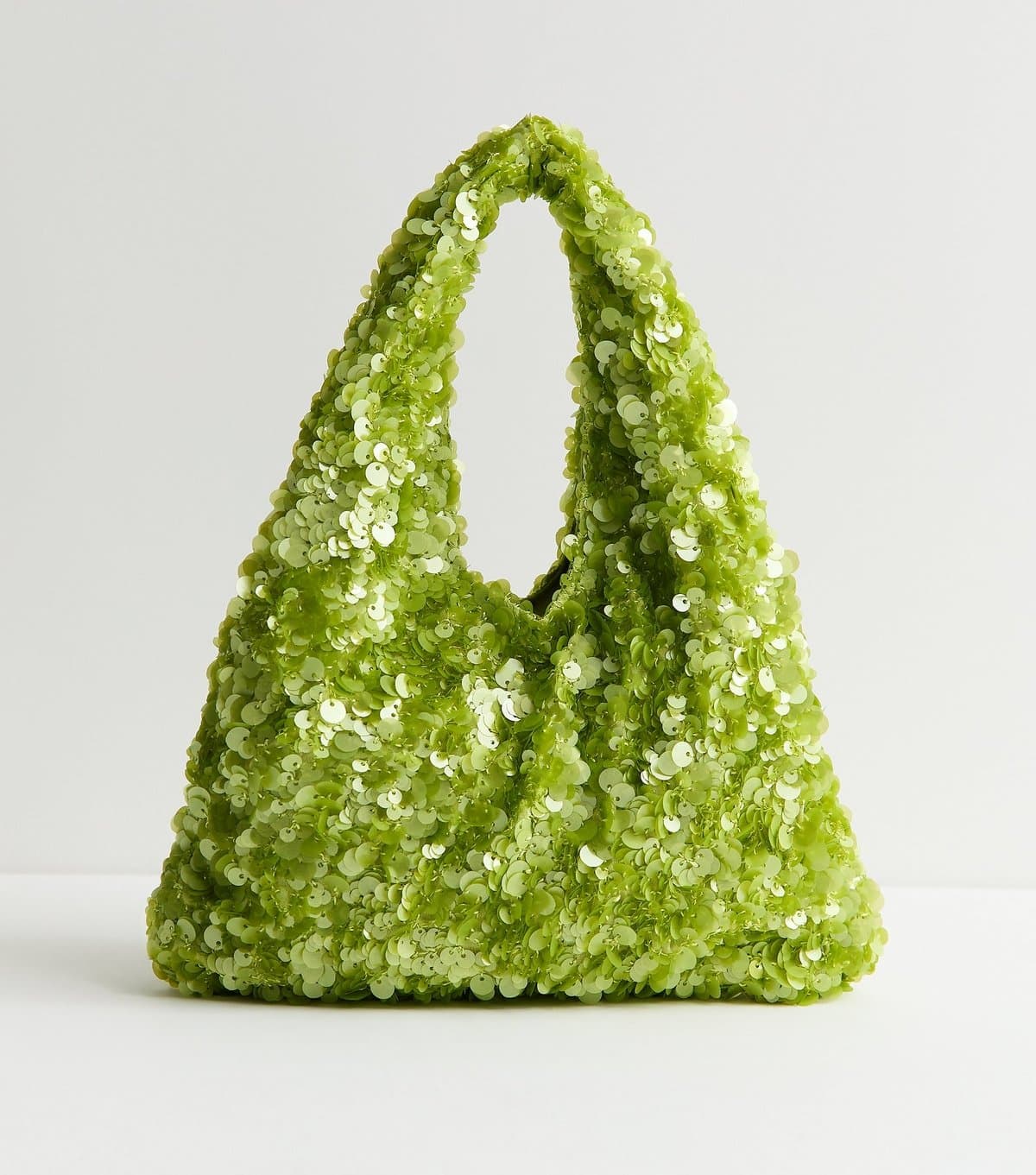 New Look New Look Bright Green Sequinned Grab Bag