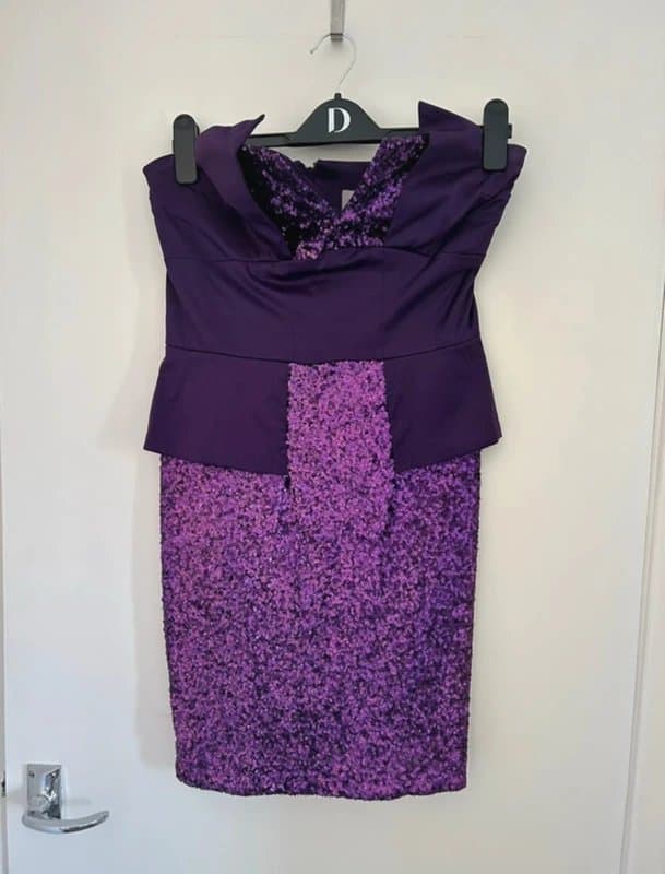ASOS Purple sparkle sequin mini dress