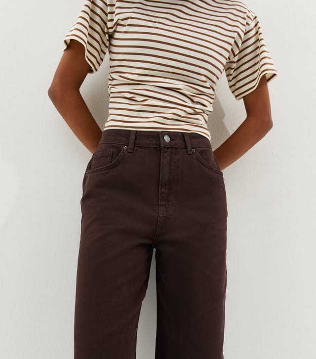 New Look Women's Dark Brown Barrel Leg Jeans New Look - 3