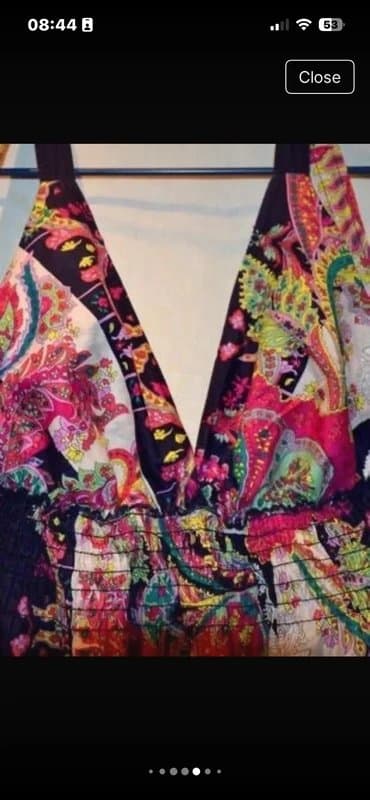 New Look Vibrant halter neck maxi summer dress size 14-18