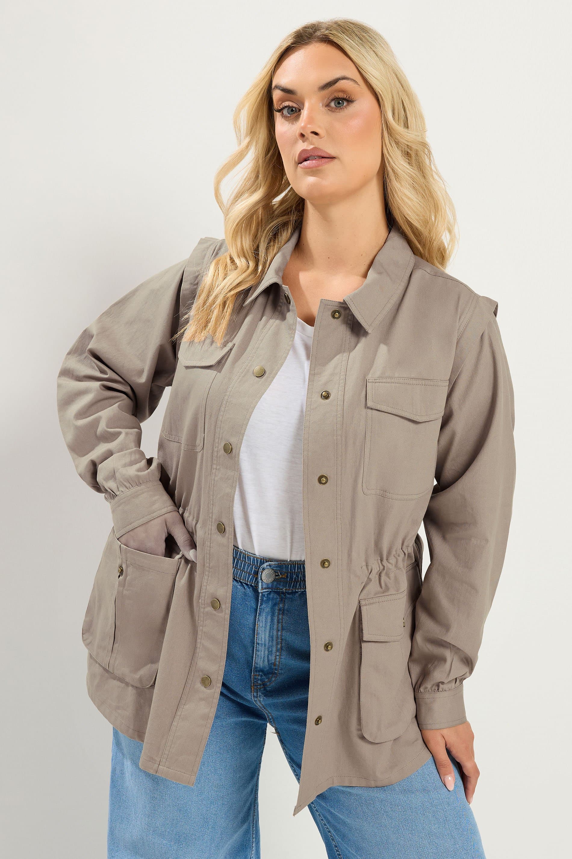 Yours Plus Size Natural Brown Carpenter Jacket