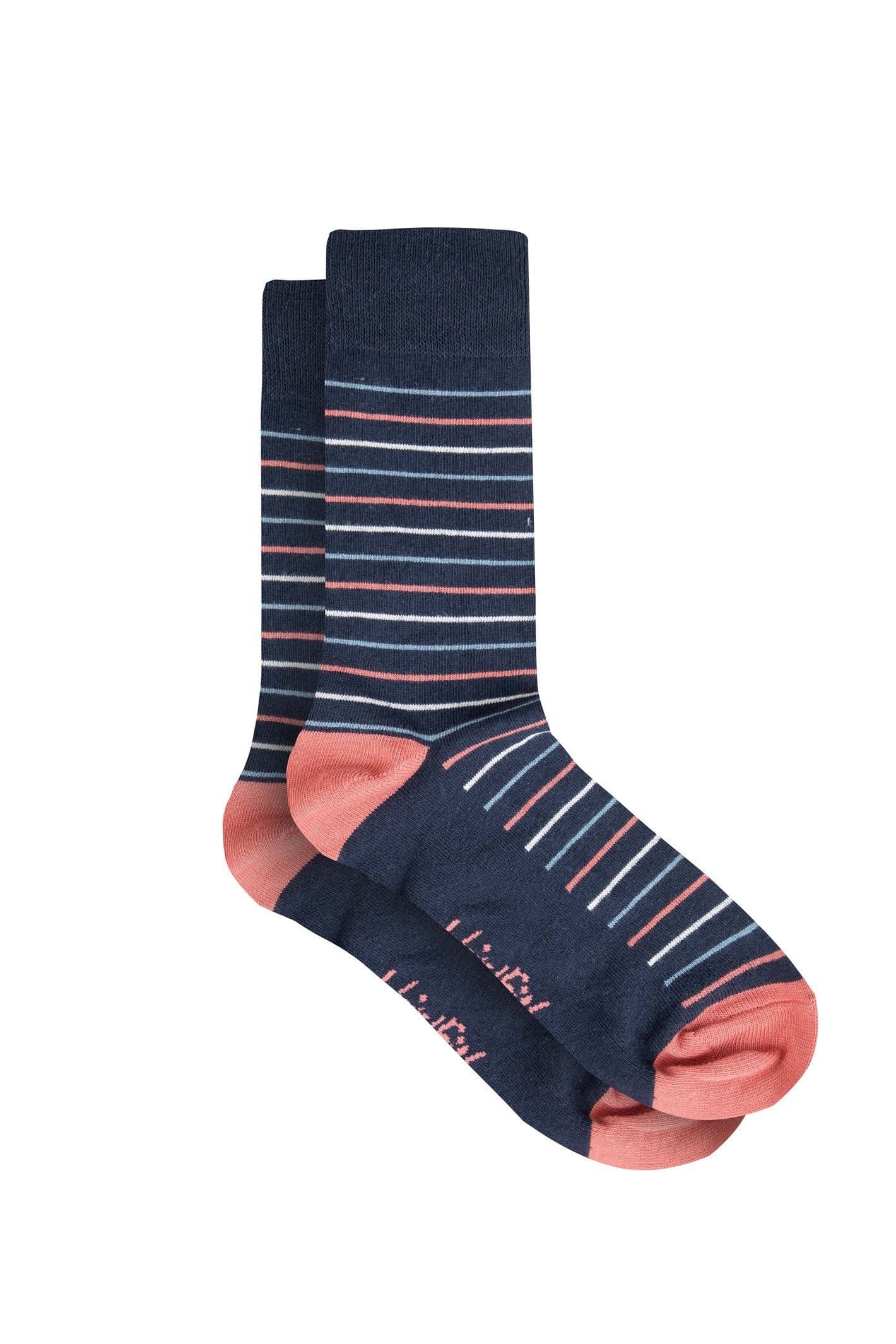 Weird Fish Weird Fish Men's Wyatt Patterned Socks 3 Pack in Dark Navy