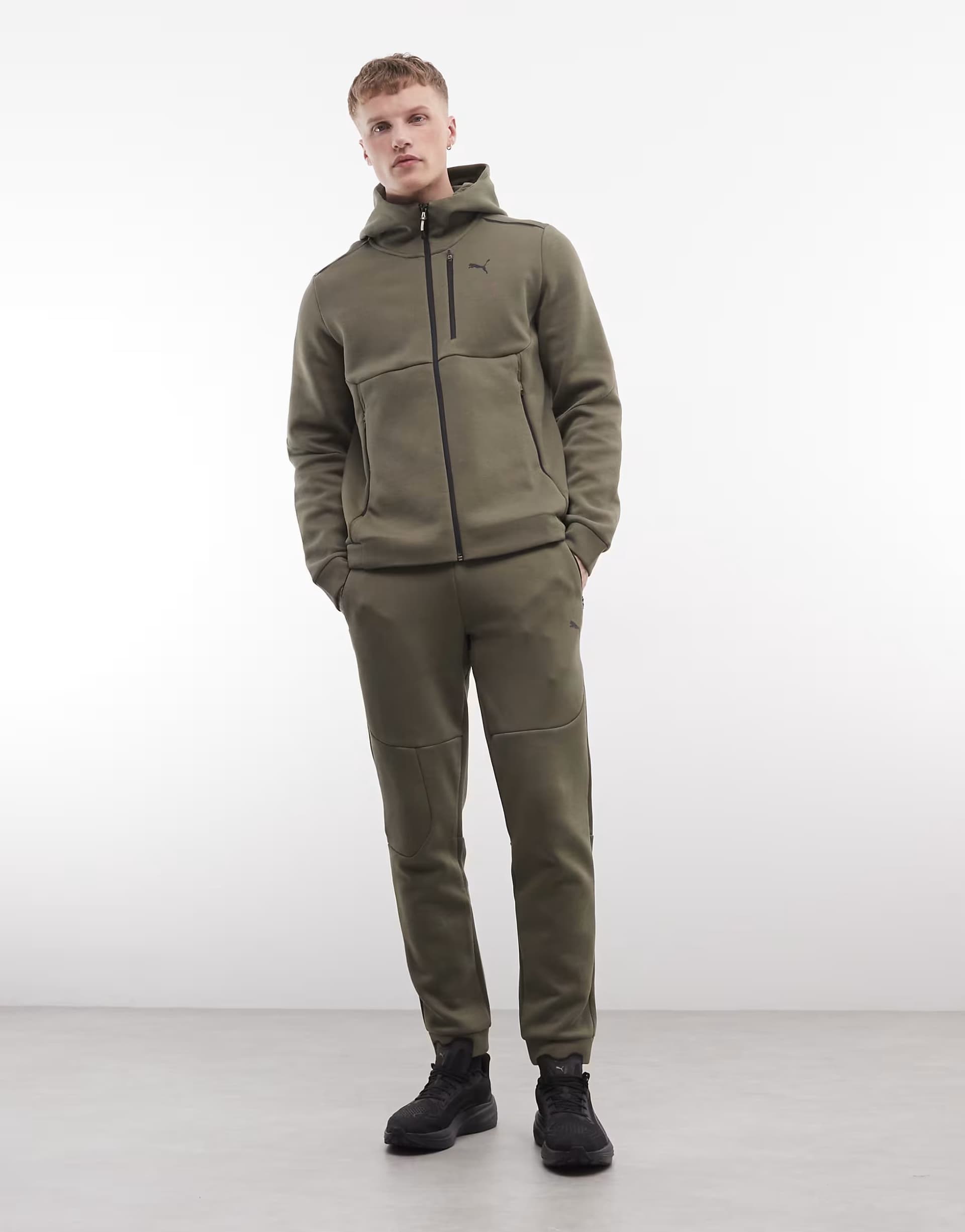 ASOS Puma Pumatech sweatpants regular fit in loden green