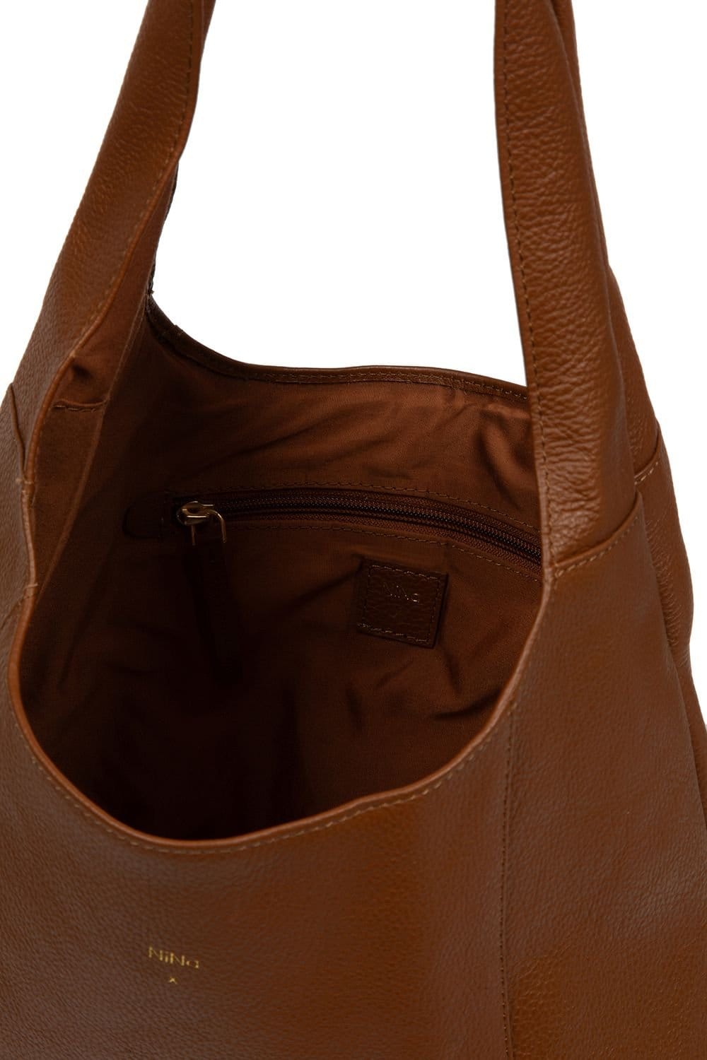NiNa Amora NiNa Amora Women's 'Renata' Leather Shoulder Bag in Tan - 4