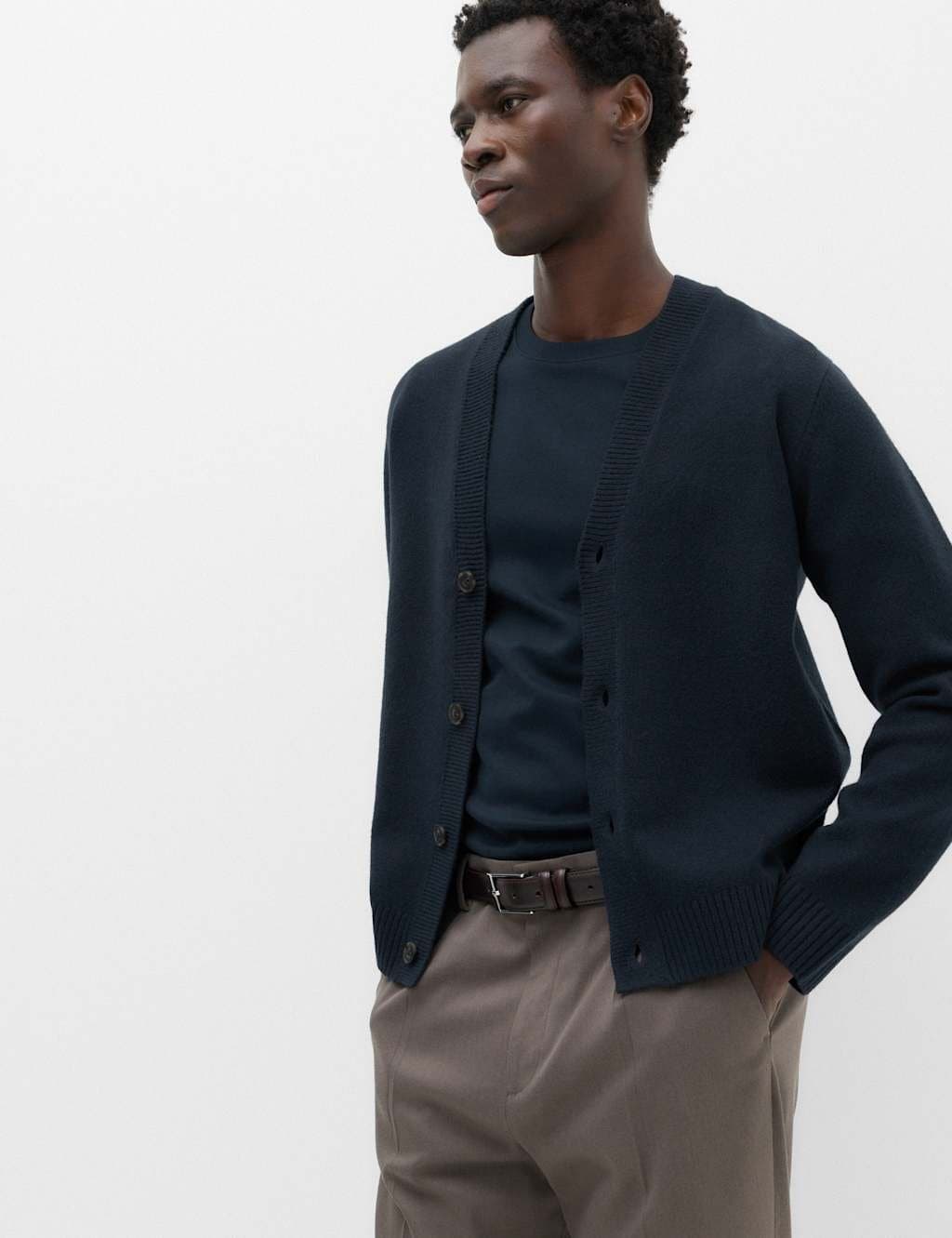 Marks & Spencer M&S Air Yarn Knitted Cardiagn Navy
