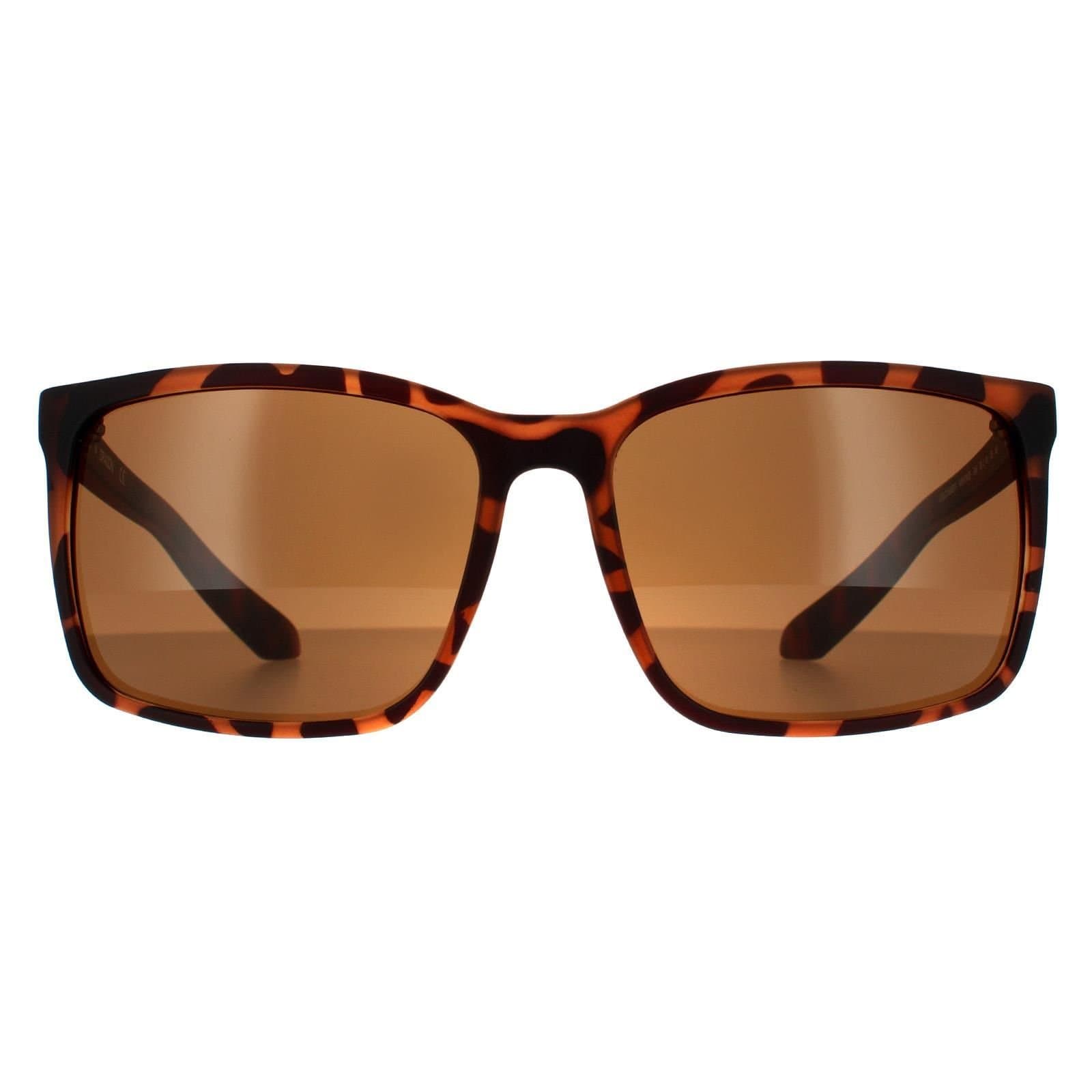 Dragon Dragon Men's Square Matte Tortoise Bronze Sunglasses in Brown