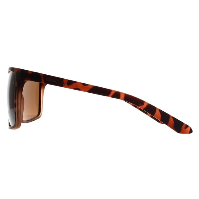 Dragon Dragon Men's Square Matte Tortoise Bronze Sunglasses in Brown - 3