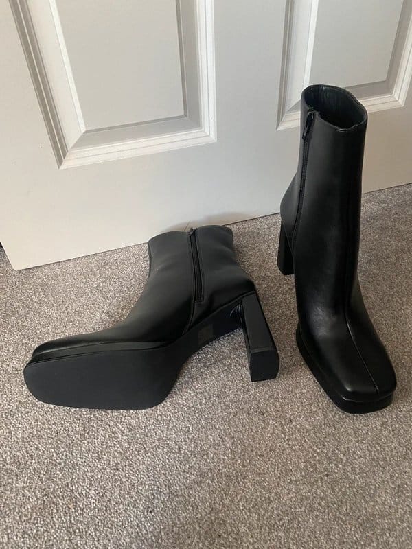 ASOS ASOS Faux leather black heeled boots - 1