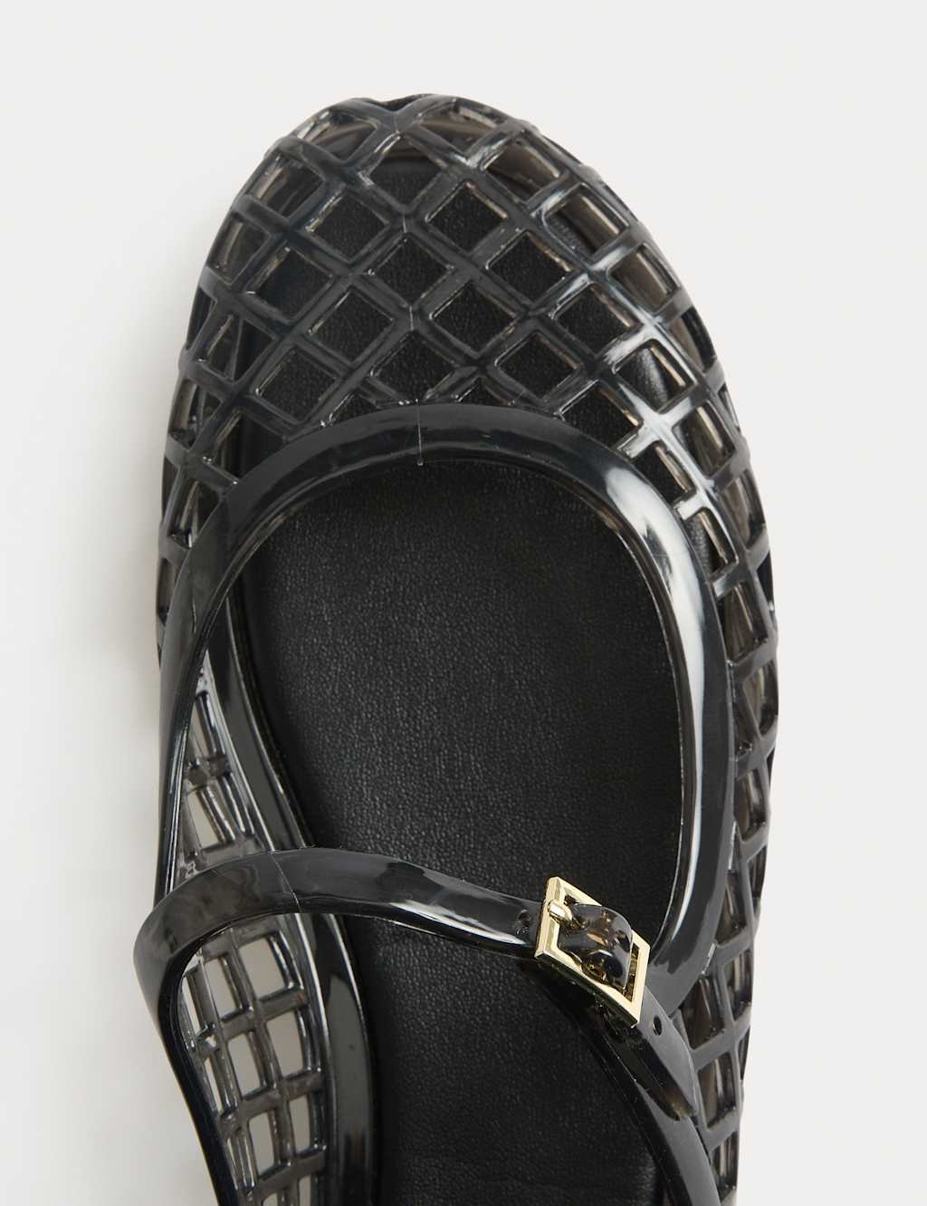 Marks & Spencer M&S Ankle Strap Flat Jelly Mule Sandals Black - 2